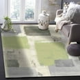 thumbnail image 4 of Sage Green Abstract Area Rugs Indoor Non-Slip Washable Rug 3x5 Ft Abstract Geometric Oil Painting Style Modern Rubber Backing Floor Mats Contemporary Home Decor Carpet for Entryway Living Room, 4 of 7