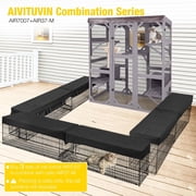 Aivituvin Catio Large Cat House Outdoor Walk in Outdoor Cat Enclosure Indoor Cage Kitty Condo Playpen with Door, Platform, Scratch Post, Hammock - 70