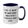 thumbnail image 2 of New Substitute teacher Gifts, This is What an, Birthday Unique Gifts, Two Tone 11oz Mug For Substitute teacher from Colleagues, Substitute teacher love gifts, Teacher love gifts, Teacher substitute, 2 of 2