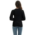 thumbnail image 2 of Women's Fall Puff Long Sleeve Tunic Tops Pleated Crew Neck Shirts Blouses Casual Loose T-Shirts, 2 of 6
