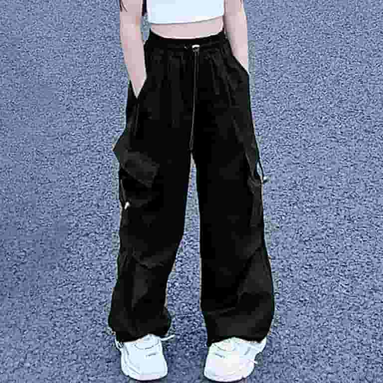 Girls Pants Size 10-12 Wide Leg Girls Cargo Pants Wide Leg