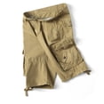 thumbnail image 3 of Aimik Mens Cargo Shorts Drawstring Hem Multi Pocket Mens Streetwear Shorts Summer Durable Fashion Shorts for Daily or Work, 3 of 4