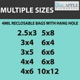 thumbnail image 7 of 4 Mil Reclosable Hang Hole Zipper Bag with Resealable Top Seal - 6 x 4 & (100 Bags), 7 of 7