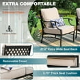 thumbnail image 3 of MF Studio 7-Piece Patio Conversation Set Outdoor Furniture Sofa Set for 9 Person with Beige Cushions, 3 of 7