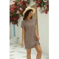 thumbnail image 4 of Sherrylily Women T Shirt Mini Dress Summer Crew Neck Short Sleeve Casual Dress with Pocket, 4 of 6