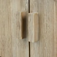 thumbnail image 5 of DecMode 40" x 69" Light Brown Wood 3-Tier Shelving Unit with Natural Wood Grains, 1-Piece, 5 of 9