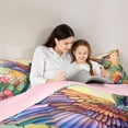 thumbnail image 4 of Erosebridal Chic Hummingbird Bedding Comforter Set for Girls, Pink Floral Flower Full Bedding Set, Pink Reversible, 7-Piece, 4 of 5