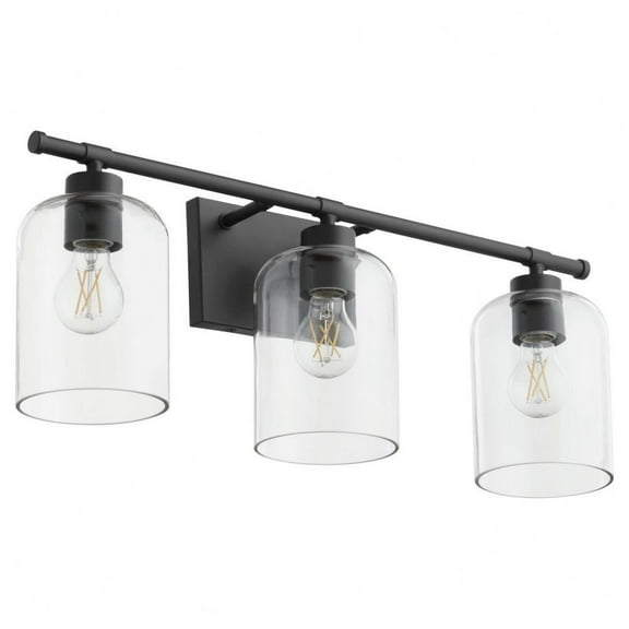 3 Light Bath Vanity-9.5 inches Tall and 25 inches Wide-Matte Black Finish Bailey Street Home 183-Bel-5054740