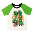 thumbnail image 4 of Minecraft Zombie Little Boys Graphic T-Shirt and French Terry Shorts Outfit Set White/Black 6, 4 of 5