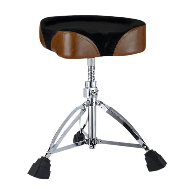TISHITA Drum Throne Comfortable Portable Thicken 28mm Pipe Foldable with Tripod Base brown saddle surface