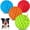 4 Colors, variant on Durable Squeaky Dog Balls for Aggressive Chewers – Rubber Interactive Chew Toy for Large & Medium Dogs, Waterproof Outdoor