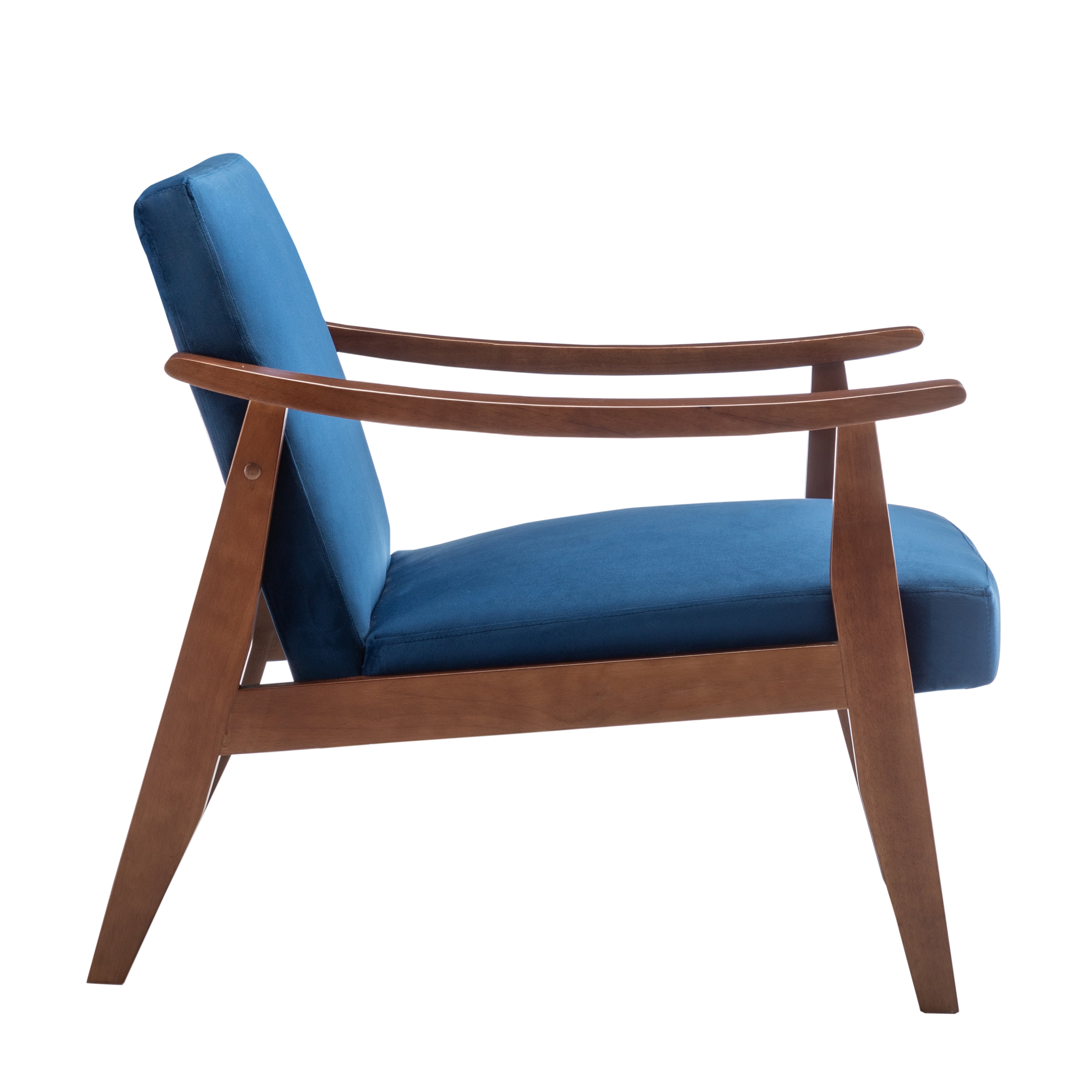 Gopal 27.2" Wide Velvet Accent Chair-Dark Blue