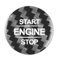 thumbnail image 1 of Adhesivo para botón de arranque de motor de fibra de carbono brillar para Mercedes-Benz Clase A/B negro, 1 of 3