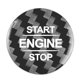 thumbnail image 1 of Adhesivo para botón de arranque de motor de fibra de carbono Mercedes-Benz Clase A/B (negro), 1 of 3