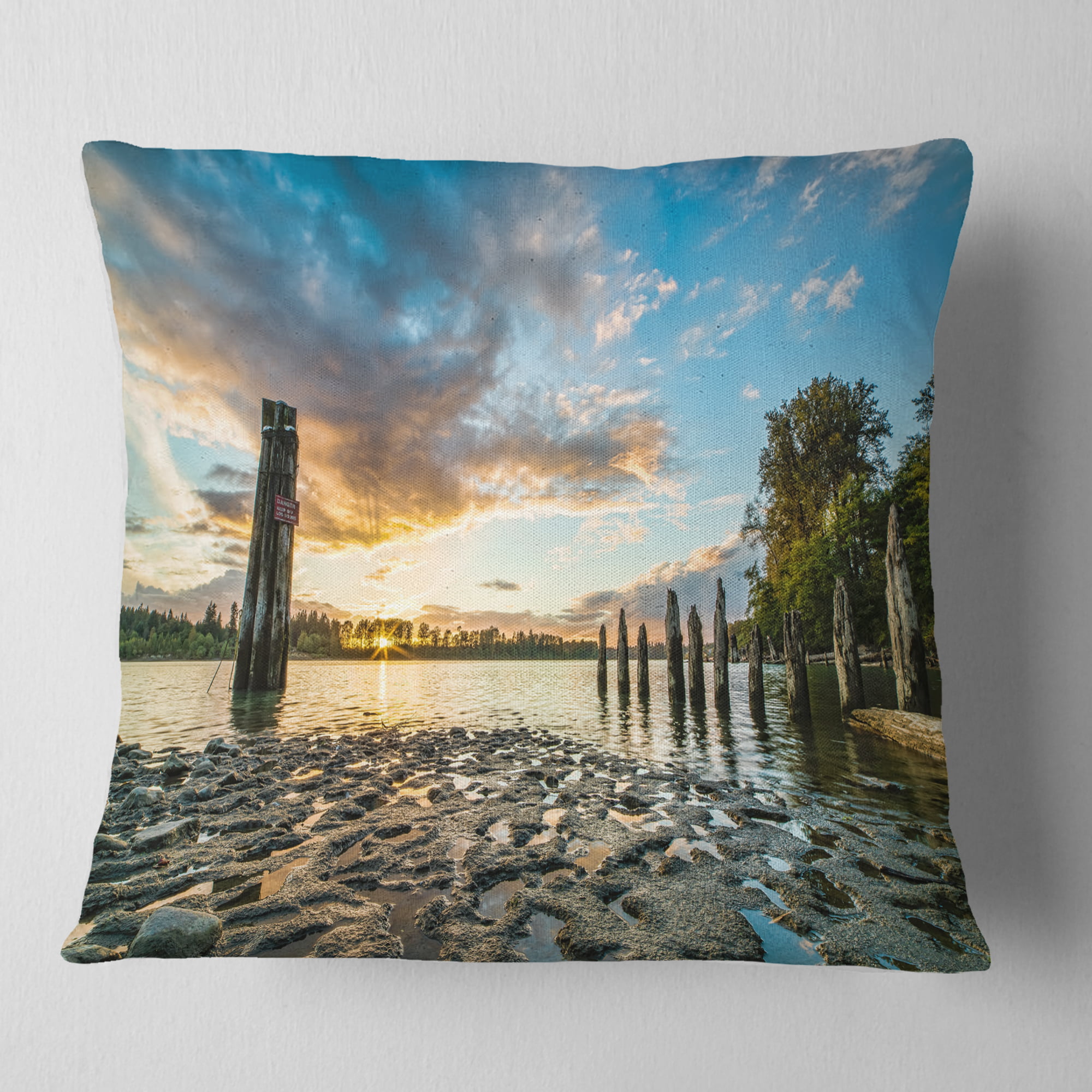 Sunset Sea Tapestry Bridge Print Bedspread Throw Wall Hanging Home Decoration 