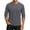 Gray, variant on Men's 3/4 Sleeve Baseball Jersey - Vintage Style Henley Top, Breathable Raglan Shirt for Casual Sportswear, Street Style and Retro Look