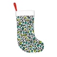 thumbnail image 2 of Salouo Green Leopard Print Christmas Stockings,Large Xmas Stocking Set of 1 Holiday and Farmhouse Stocking for Christmas Holiday Party Decoration(17.7*11 Inch), 2 of 7