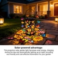 thumbnail image 5 of Colorful Sunflower Glow Solar Garden Lantern, Outdoor Openwork Decorative Lights with Floral Patterns, Hanging or Freestanding Solar Lantern, Windproof Rainproof, 5 of 7