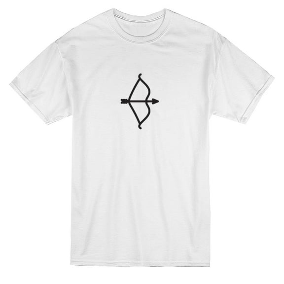 Valentine's Day Bow & Arrow Target Matching Couple Men White T-Shirt, Male Small