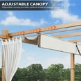 thumbnail image 5 of Ataucjin 10x10 Ft Outdoor Retractable Pergola with Canopy and Side Mesh Screen, Upgraded Gray Post Aluminum Pergola, Modern Pavilion for Backyard, Patio, Porch, Grape Trellis, 5 of 7