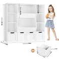 thumbnail image 2 of Homfa Kids Bookcase,Children's Book Shelf with 4 Drawers for Storage,Toddler Bookshelf for Nursery,Kids Rooms, White, 2 of 7