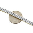 thumbnail image 3 of 10K Yellow Gold Genuine Diamond 2 Row Tennis Link Bracelet Unisex 8" | 2.35 CT., 3 of 6