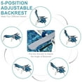 thumbnail image 6 of Costway 2-Pack Folding Backpack Beach Chair 5-Position Outdoor Reclining Chairs with Pillow Pattern, 6 of 12