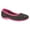 Black/Fuchsia, variant on Sleepers Womens Isla Dotted Ballerina Memory Foam Slippers