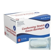 Dynarex Conforming Stretch Gauze Bandages 3 Inch Sterile, 12 Each