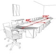 thumbnail image 2 of Modern Racetrack 28' Feet Conference Table, #OF-CON-CRQ78, 2 of 2