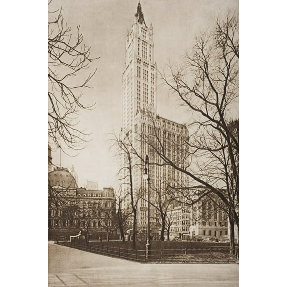The Woolworth Building New York. From The Book The Outline Of History By H.G.Wells Volume 2 Published 1920.