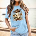 thumbnail image 2 of Yuhangmm Womens Halloween Shirts T Shirt with Cute Graphics Soft Round Neck Casual Tee for Daily Lightweight Top with Playful Design Light Blue XXL, 2 of 4