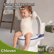 Chloven Reusable Toilet Paper Washable Roll - 48 Pack Cotton Cloth Bidet Towels,Absorbent Rollable Toilet Cloth Wipes,Colored Reusable Tissues for Home Household Cleaning RV Camper