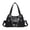 Black, variant on HUISZJ PU Leather Shoulder Bag, Large Capacity Crossbody Bag with Adjustable Strap, Y2k Messenger Bag for Women Work Shopping Travel (Caramel color)