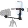thumbnail image 1 of duomi-Metal Phone Tripod Mount, iPhone Tripod Mount 3 Cold Shoes & 1/4inch Thread, 360 Degree Smartphone Tripod Adapter for Video Live Streaming Vlogging Rig, 1 of 4