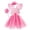 00@Pink729, variant on Kiijoy Girls Sleeveless Fairy Tutu Dress Butterfly Wings Headband Wand 4Pc Set, Sizes 2-12