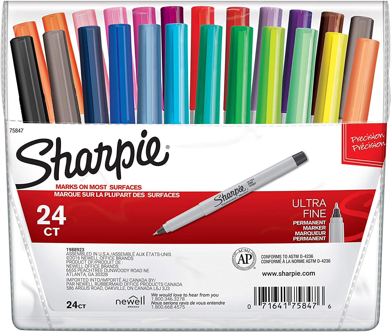 Sharpie UltraFinePoint Permanent Markers, 24Pack Colored Markers