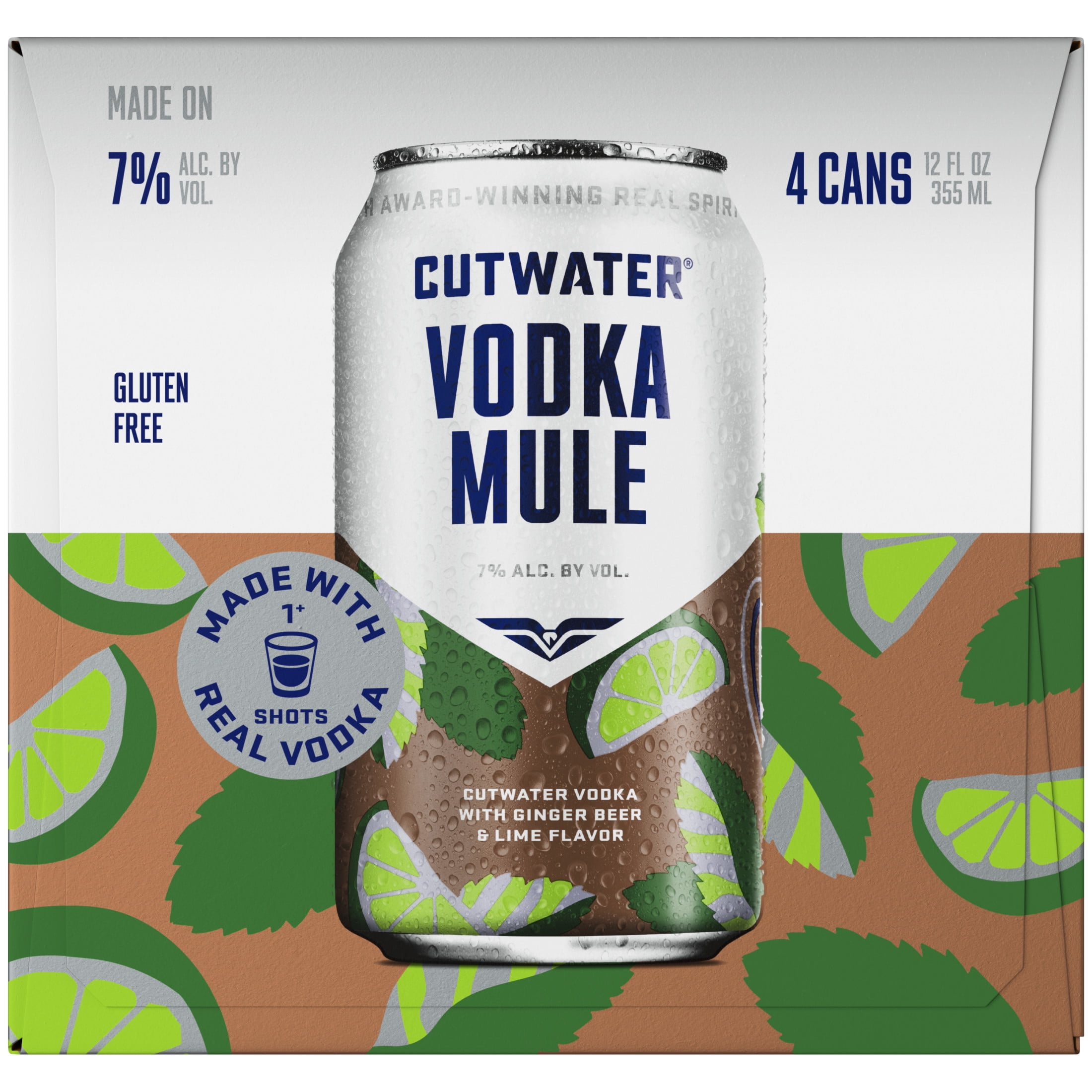 Cutwater Spirits Vodka Mule, 4 pack 12 fl. oz. Aluminum Cans, 7% ABV