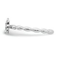 thumbnail image 3 of Sterling Silver Stackable Expressions Polished Diamond Angel w/halo Ring - Size 8, 3 of 3