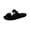 Black, variant on Fuzzy Slippers for Women Open Toe Corduroy Slides Cute Cat Embroidery Scalloped Edge House Shoes Soft Plush Fleece Lined Indoor Anti-Slip Rubber Sole Bedroom Loungewear