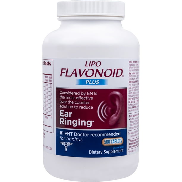 LipoFlavonoid Plus Ear Health Supplement for Tinnitus, 500 caplets