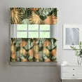 thumbnail image 2 of Island Style Kitchen Curtains 3 Piece Set, 27.5x24 Inch Polyester Drapes with Tropical Palm Tree and Colorful Flowers, 2 of 6