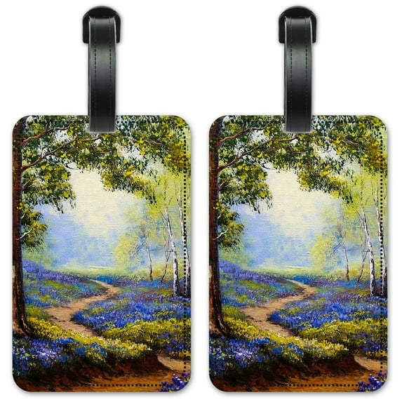 Spring Time in the Forest - Luggage ID Tags / Suitcase Identification Cards - Set of 2