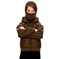 thumbnail image 2 of Boys Girls Balaclava Hooded Sweatshirt Full Zip Double Layer Hoodies Jacket Lightweight Warm Oversized Coat Trendy Outerwear, 2 of 9