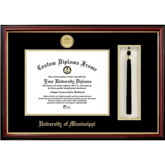 University of Mississippi 8.5" x 11" Tassel Box and Diploma Frame