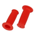 thumbnail image 1 of Cubiertas de empuñaduras de manillar de bicicleta Unique Bargains de 85 mm de largo, ligeras, protectores de empuñaduras de extremo de bicicleta, rojas, 1 par, 1 of 6