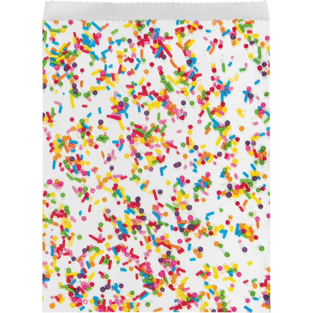 Confetti Sprinkles Paper Treat Bags, 10Pack