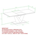 thumbnail image 6 of Nspire 201-860BLK 63 x 35.50 x 30 in. Eclipse Dining Table with Extension in Black, 6 of 8