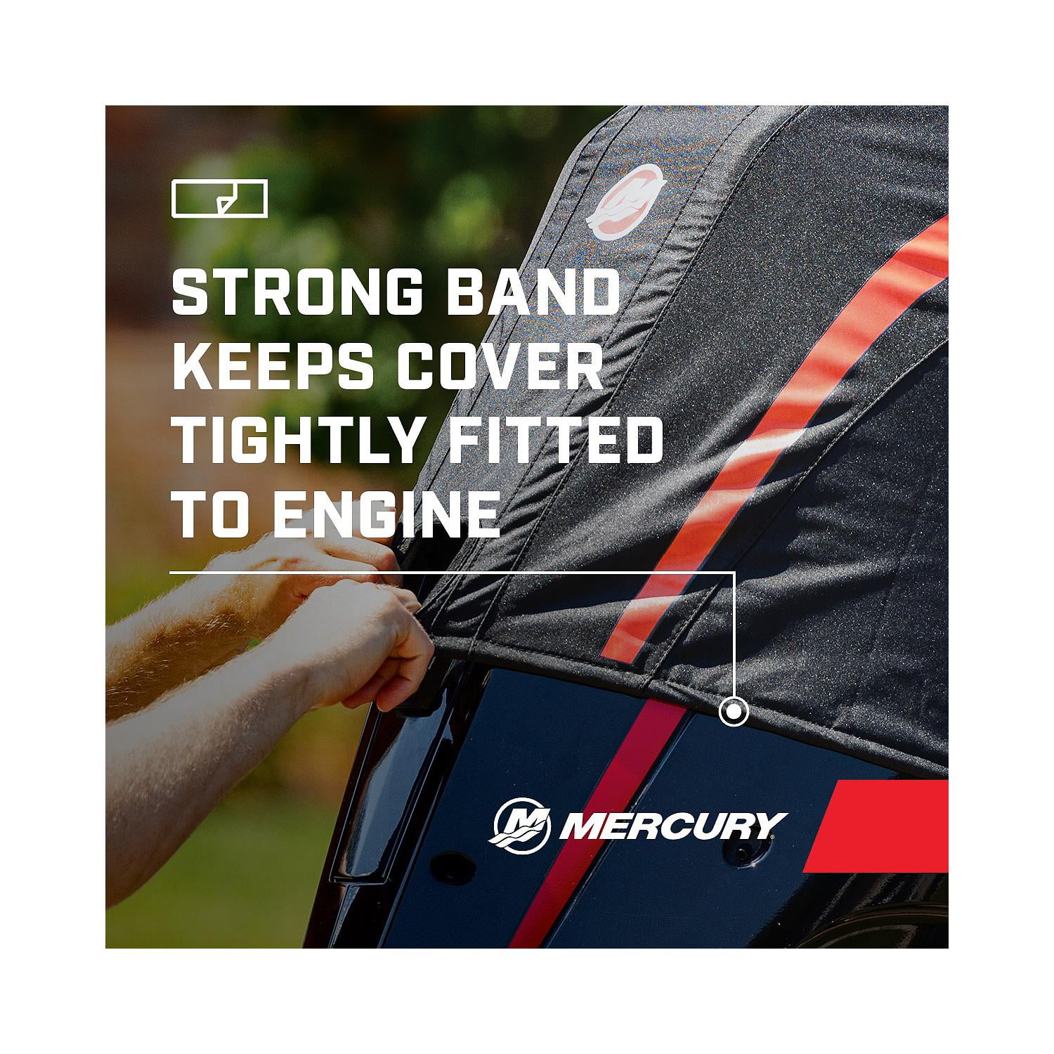 Mercury 8M0228529 7.6L V12 600hp Outboard Vented Splash Cover, White