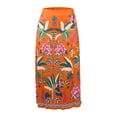 thumbnail image 4 of Wxolcjlv Womens Tropical Floral Print High Waist Midi Skirt Straight Cut Long Skirts, 4 of 5